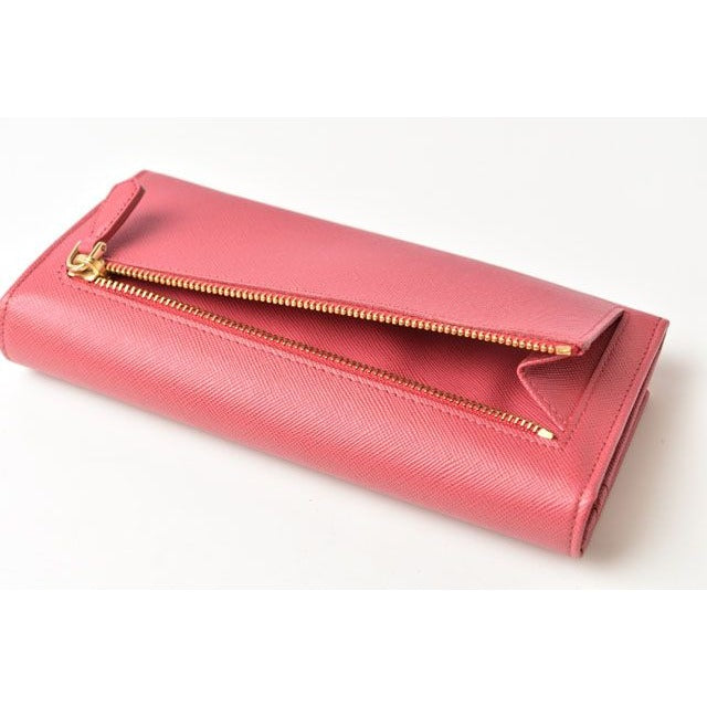 Prada Wallet Long 1 M1132 Saffiano Metal Peonia — view 2