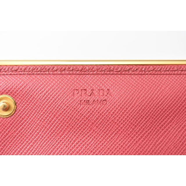 Prada Wallet Long 1 M1132 Saffiano Metal Peonia — view 4