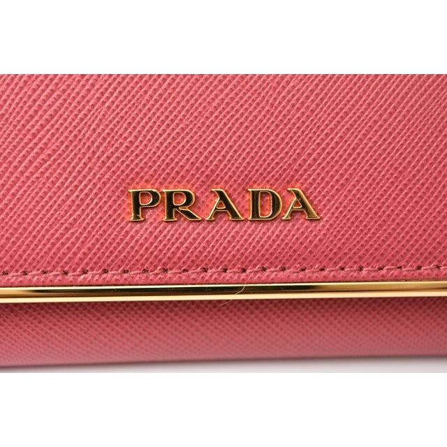 Prada Wallet Long 1 M1132 Saffiano Metal Peonia — view 8