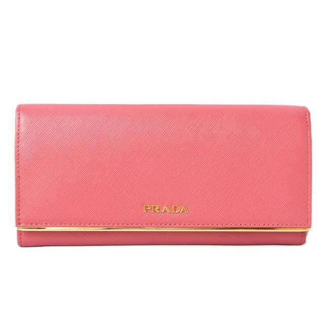 Prada Wallet Long 1 M1132 Saffiano Metal Peonia