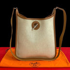 Hermes Vespa PM Toile Ash Buffalo Leather
