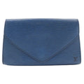 Louis Vuitton Art Deco Second Bag Epi Leather Toledo Blue Clutch