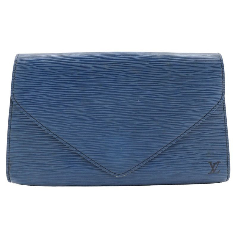 Louis Vuitton Art Deco Second Bag Epi Leather Toledo Blue Clutch
