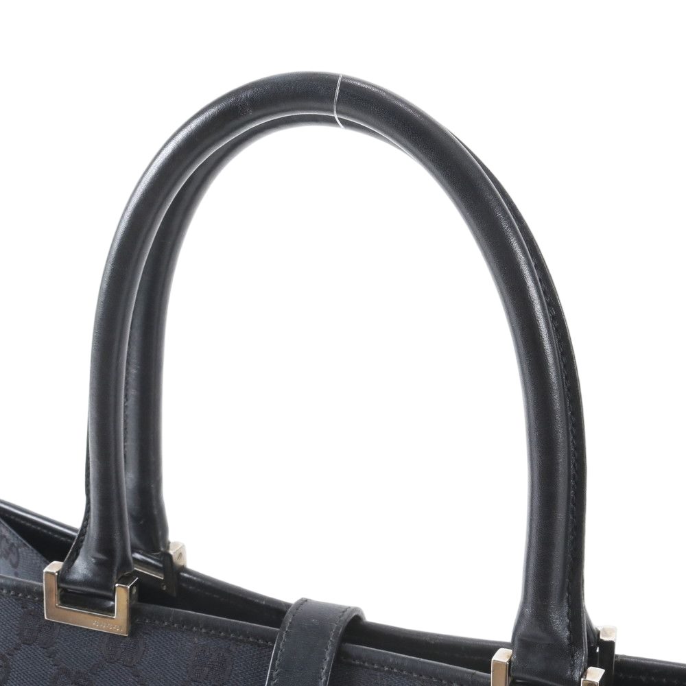 Gucci Jackie GG Canvas 002 Leather Tote Shoulder Black — view 2