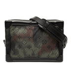 Louis Vuitton Monogram Camouflage Soft Trunk Shoulder Bag Khaki Black Nylon