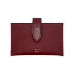Celine Card Case Accordion Holder 10 B693 bfp Calfskin Logo Light Burgundy — view 3