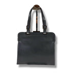 Prada Purse Top Handle Handbag Gray Leather — view 2