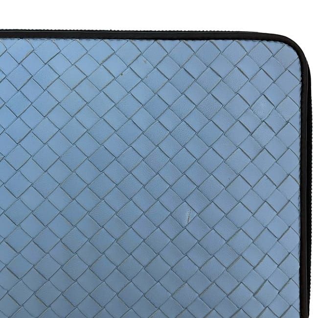 Bottega Veneta Lshaped Zipper Document Case Blueblack — view 8