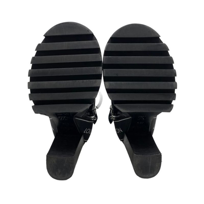Louis Vuitton Star Trail Ankle Boots 35 1 2 Black White Logo Line — view 6