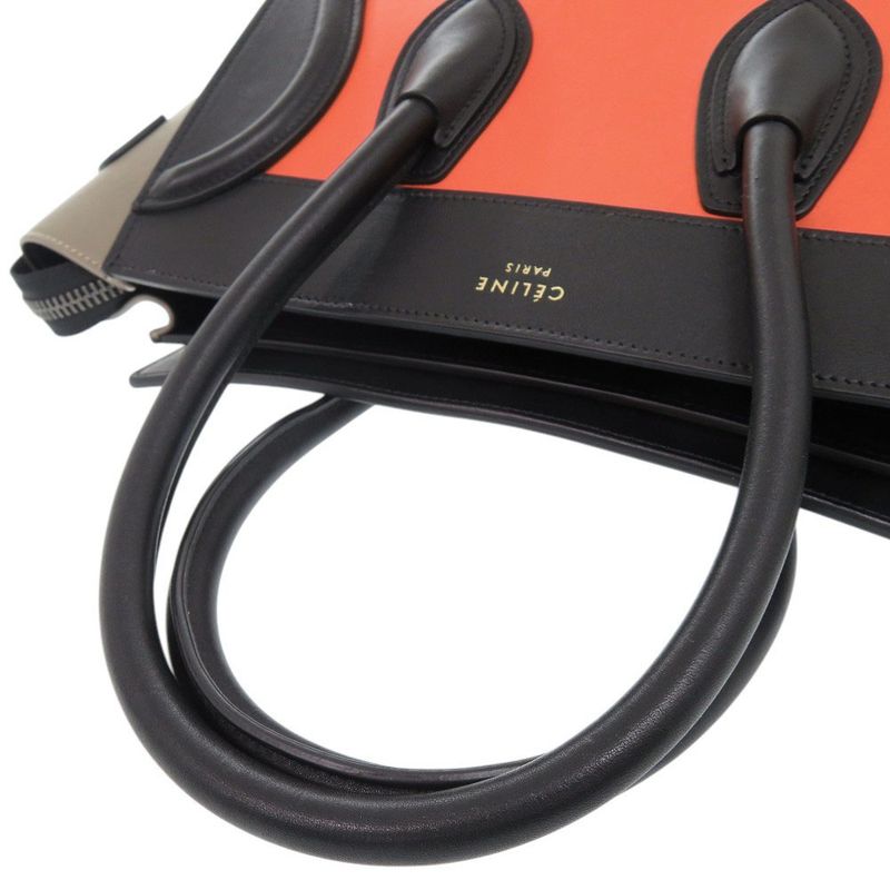 Celine Luggage Micro Shopper Leather Multicolor Handbag 0497 — view 6