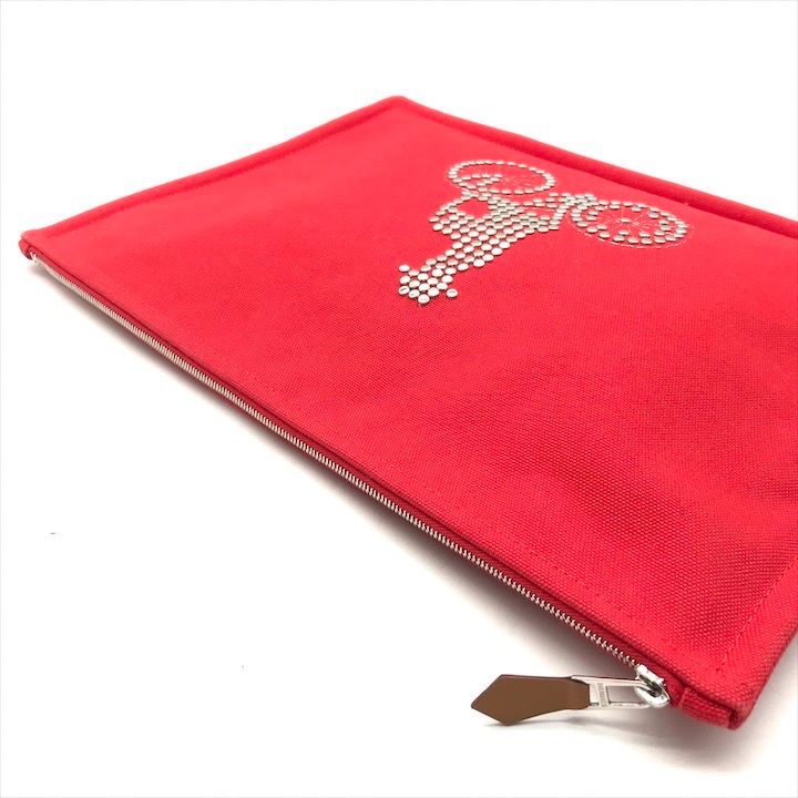 Hermes Velocipedist Bicycle Flat Pouch Red — view 6