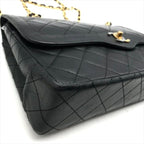 Chanel CC Logo Quilted Lambskin Limited Edition Double Flap Chain Shoulder Bag — view 4