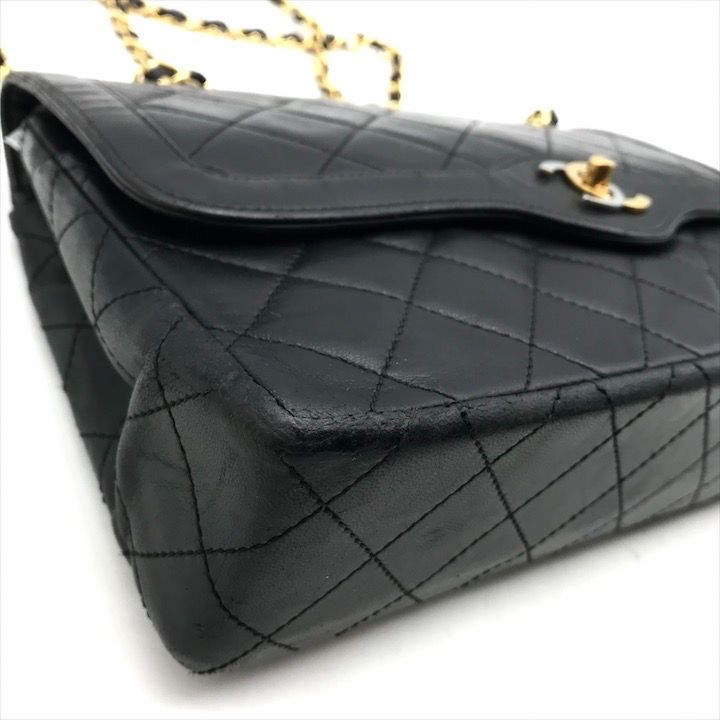 Chanel CC Logo Quilted Lambskin Limited Edition Double Flap Chain Shoulder Bag — view 4