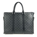 Louis Vuitton Business Anton Briefcase Damier Graphite Canvas Black