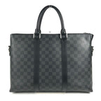 Louis Vuitton Business Anton Briefcase Damier Graphite Canvas Black