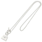 Hermes Amulet Kelly Silver Necklace 43 cm