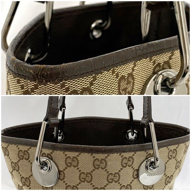 Gucci Tote Bag Beige Brown — view 9