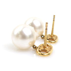 Celine Vintage-Style Gold-Tone and Pearl Earrings — view 6