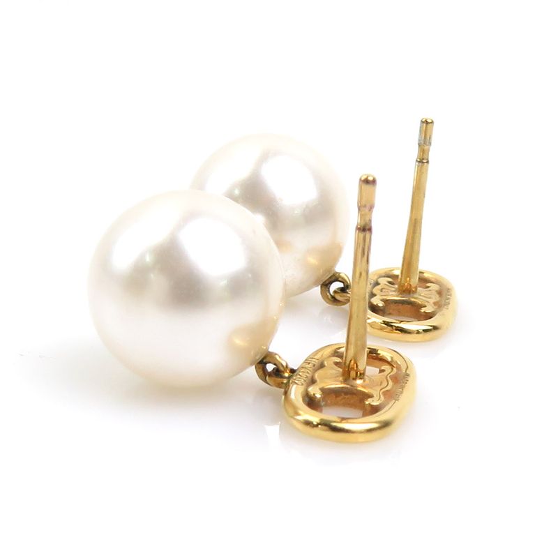 Celine Vintage-Style Gold-Tone and Pearl Earrings — view 6