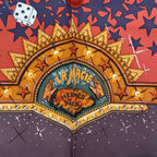 Hermes Silk Carre 90 la Magie Magic Rabbit Pigeon Clown Brown — view 6