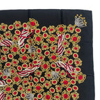 Chanel Scarf Silk Jewel Pattern Black Gold — view 4