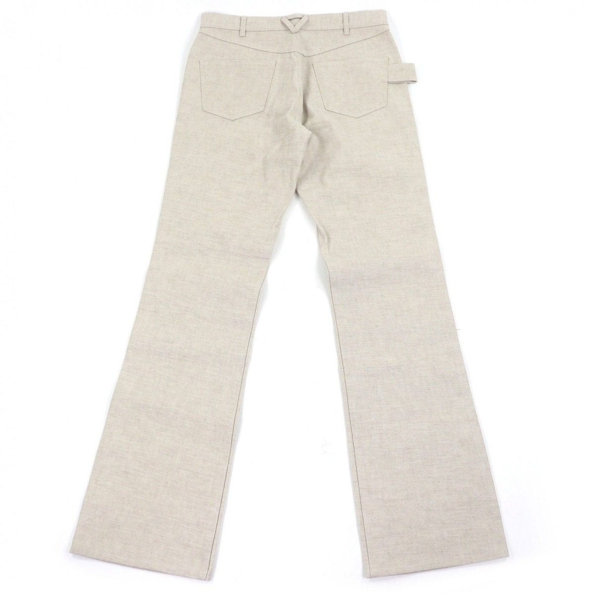 Bottega Veneta Cotton Button Fly Boots Cut Pants Beige 46 — view 2