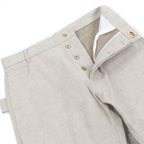 Bottega Veneta Cotton Button Fly Boots Cut Pants Beige 46 — view 3