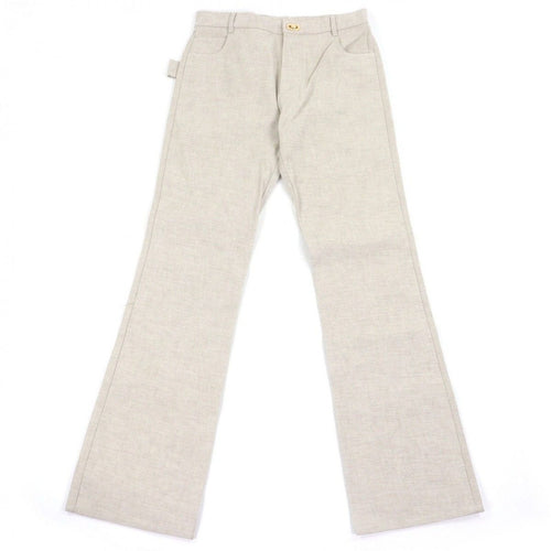 Bottega Veneta Cotton Button Fly Boots Cut Pants Beige 46