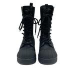 Christian Dior Boots Short Shoes Leather Rubber Black Middle Logo — view 2