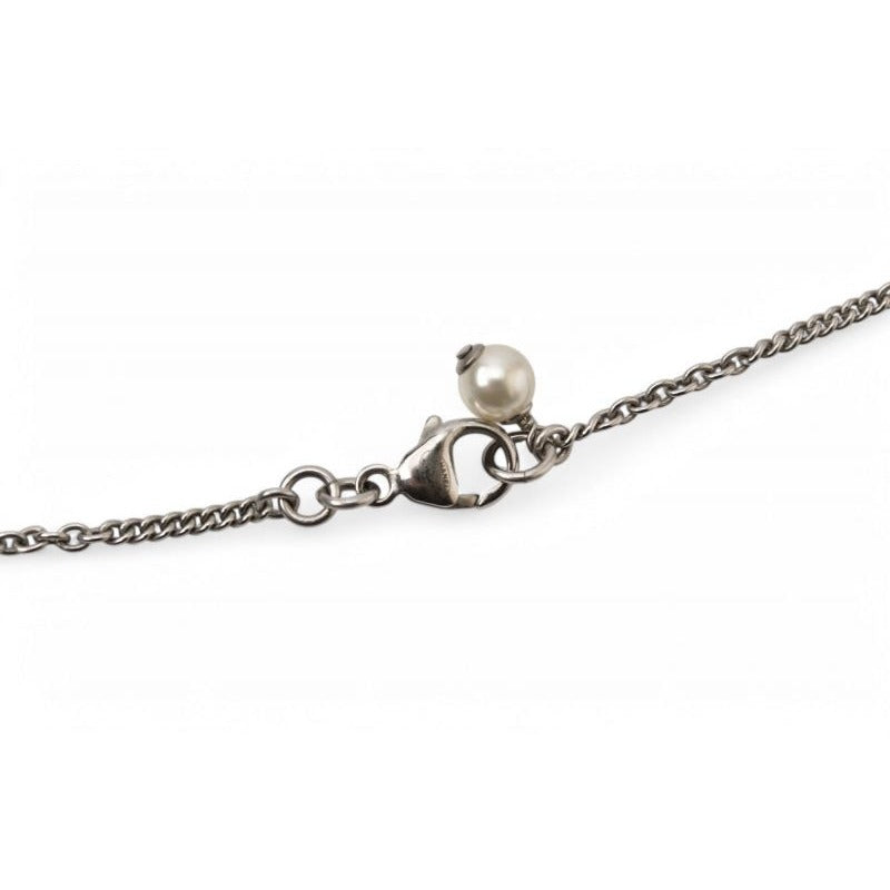 Chanel 2-Way Coco Mark CC Rhinestone Pearl Motif Silver — view 4