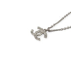 Chanel 2-Way Coco Mark CC Rhinestone Pearl Motif Silver — view 6
