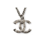 Chanel 2-Way Coco Mark CC Rhinestone Pearl Motif Silver — view 9
