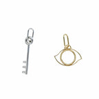 Hermes Curiosity Charm Set Of 2 Gold Color Silver Pendant Top Eye — view 3