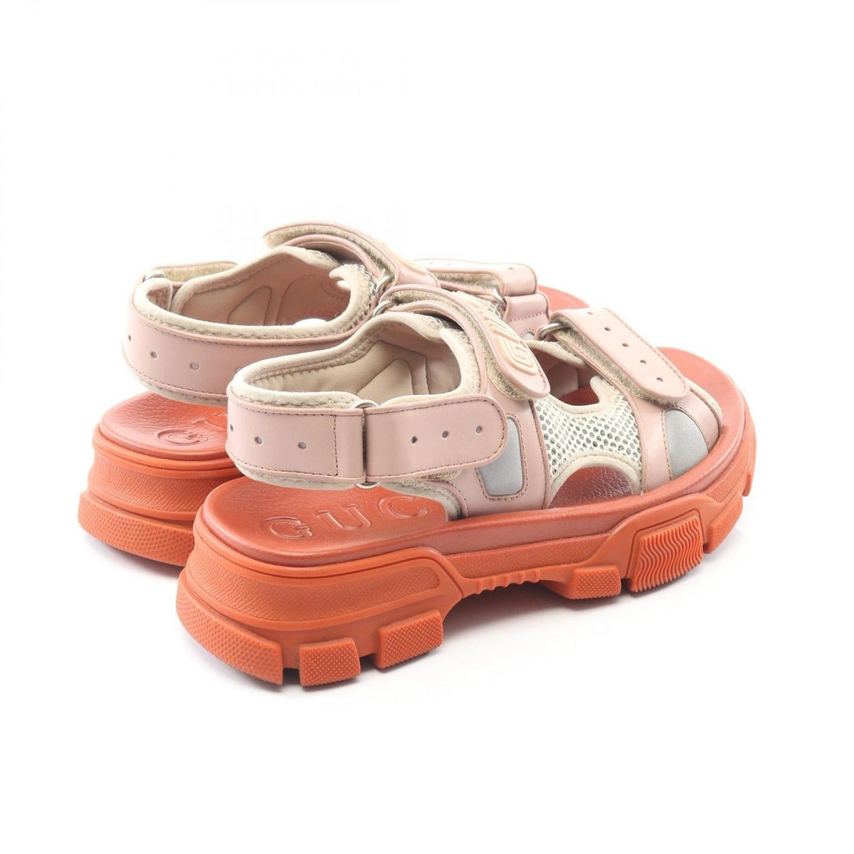 Gucci Sandals Pink Orange Leather B — view 2