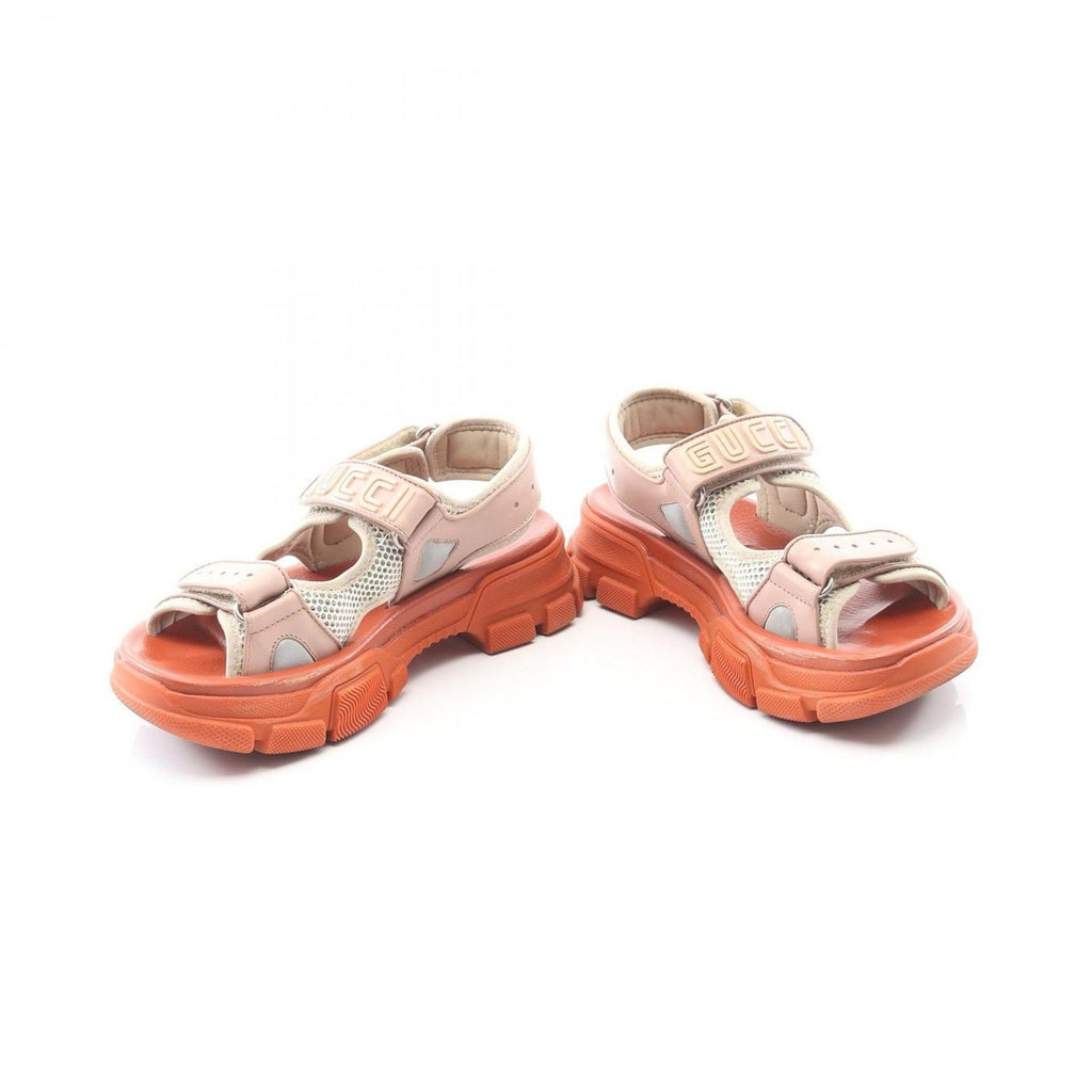 Gucci Sandals Pink Orange Leather B — view 3
