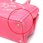 Prada 1 Bg439 Canapa Handbag Mini Tote Bag Pink — view 9