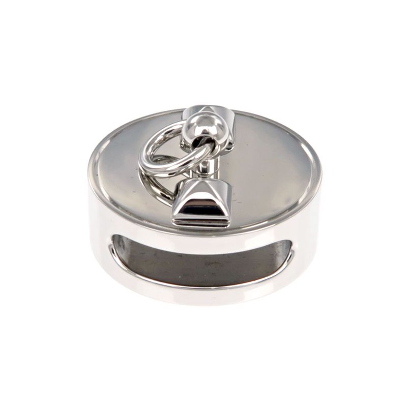 Hermes Collier de Chien Scarf Ring Silver Color Small Accessories — view 3