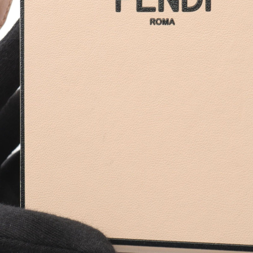 Fendi Shoulder Bag Box Light Pink Black Leather — view 5