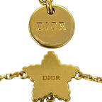 Dior CD Logo Star Motif Faux Pearl Chain Bracelet Gold — view 3