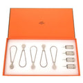 Hermes Hanking SET Serie Scarf Holder Fixation Carre Boitier Silver Magnetic