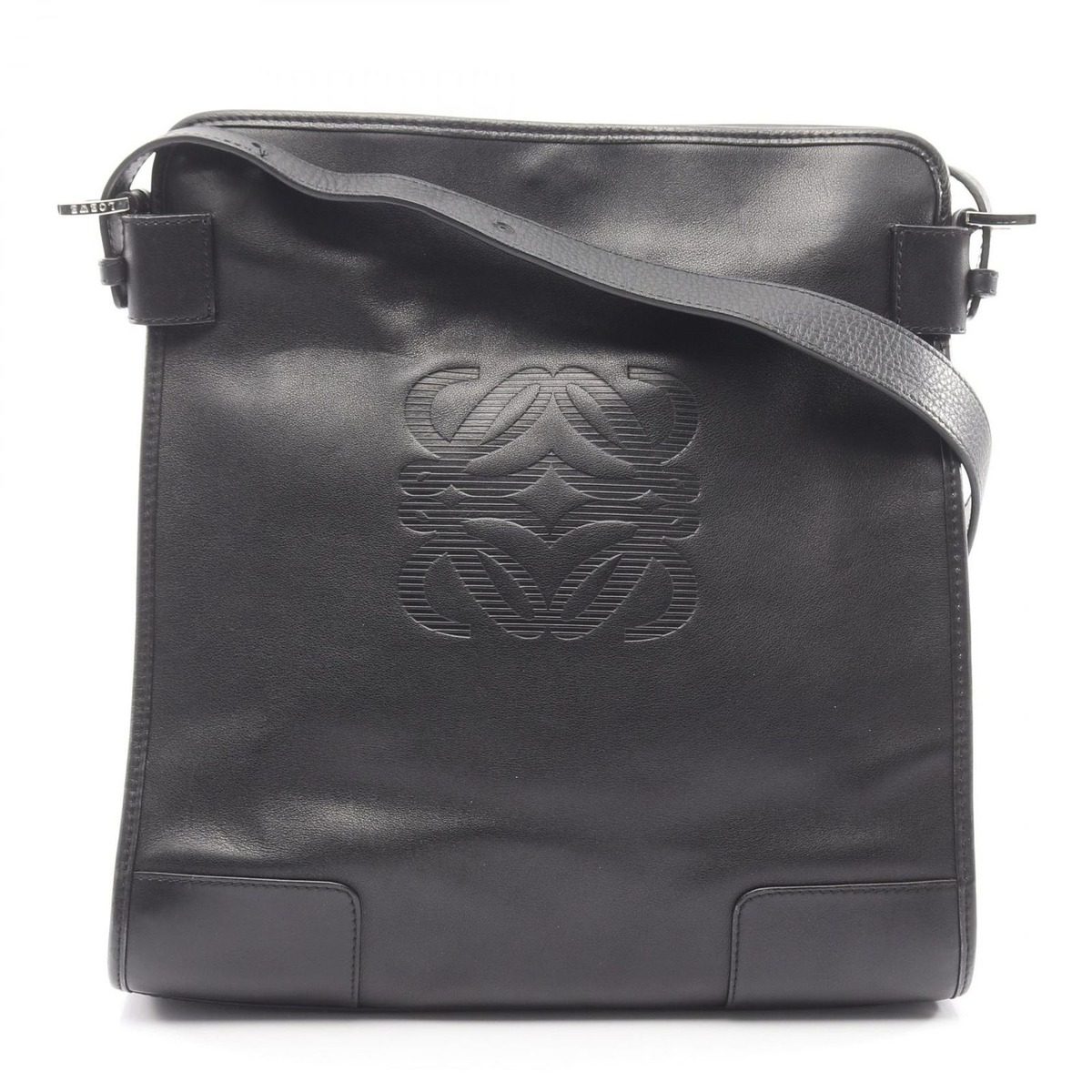 Loewe Shoulder Bag Anagram Black Leather