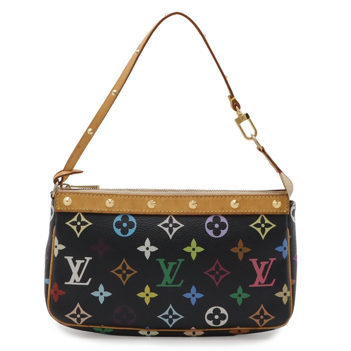 Louis Vuitton Monogram Multicolor Pochette Pouch Noir Black