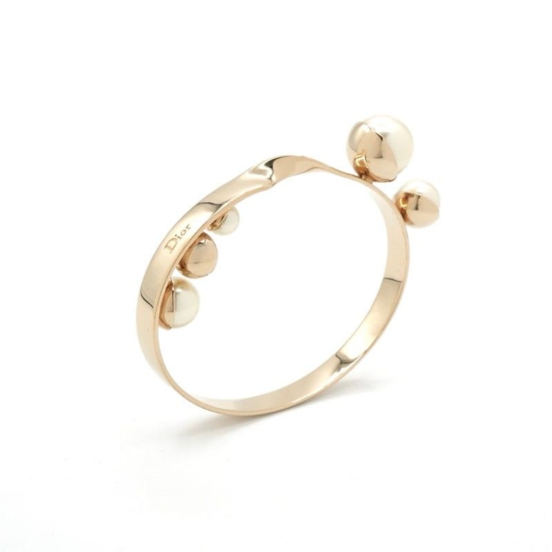 Christian Dior Bracelet Bangle Logo Pearl