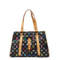 Louis Vuitton Monogram Multicolor Aurelia MM Tote Black