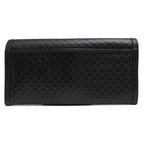 Gucci Long Wallet Men Leather Black Diamante Bifold with Coin — view 2