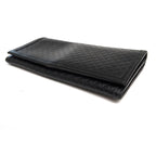 Gucci Long Wallet Men Leather Black Diamante Bifold with Coin — view 3