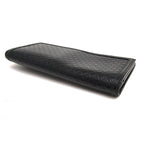 Gucci Long Wallet Men Leather Black Diamante Bifold with Coin — view 4