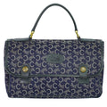 Celine C Sulky Handbag Canvas Navy Bag