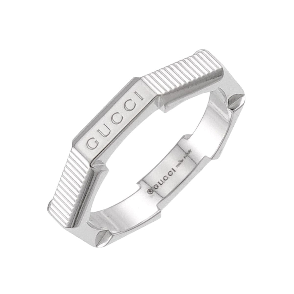 Gucci Link to Love Ring 18k WG White Gold 750