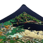 Hermes Scarf Silk Pleats Sichuan Navy — view 4
